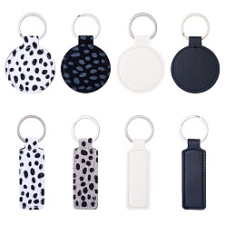 (52) Непрозрачная лаванда 16 шт. 8 стили брелок из искусственной кожи, с железным кольцом, разнообразные, разноцветные, 50~96.5 мм, 2 шт / стиль