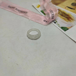 Белый 1пальцевые кольца из акрила для женщин, белые, размер США 7 1/4 (17.5 мм)