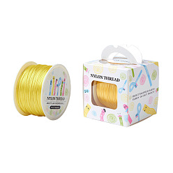 Желтый Нейлоновая нить, для китайского решений узлов, круглые, желтые, 1 мм, о 100yards / рулон (91.44 м / рулон), 300 фут / рулон