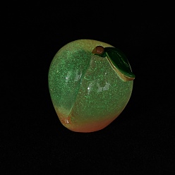 Peach Украшения для кукольного домика из светящейся смолы, реквизит, имитация фруктов, светится в темноте, персик, 22.5x21.5x19.5 мм