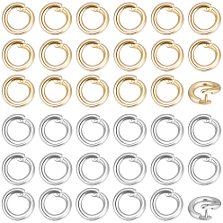 (52) Непрозрачная лаванда Латуни Twister застежками, кольцо, разноцветные, 5.5x1 мм, отверстие : 3 мм, 40 шт / цвет, 2 цветов