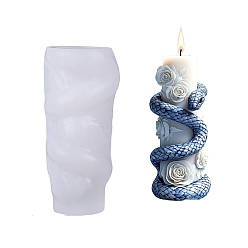 Белый Силиконовые формы для свечей своими руками, формы для литья смолы, змея, белые, 63x139 мм