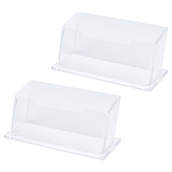 Прозрачный Прозрачная акриловая визитница, наклонная стойка для брошюр, прозрачные, 108x46x45.5 мм, внутренний диаметр: 96x30 мм