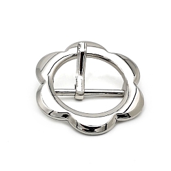 Платина Металлические цветочные регулируемые пряжки для ремней, платина, 42 мм