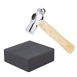 Черный Квадратный блок резиновый, демпфирующий коврик, чёрные, 10.1x10.1x1.1 см, 2 шт / комплект