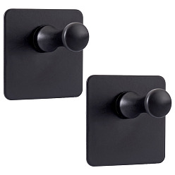 Квадрат 2 шт. 304 вешалка-крючок из нержавеющей стали, с самоклеящейся наклейкой, квадратный, 45x45x36 мм