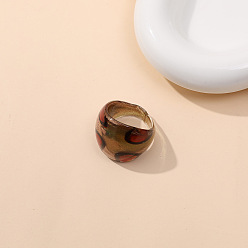 Шоколадный Стеклянные кольца для пальцев в стиле дуньхуан, цвет шоколада, внутренний диаметр: 18 мм