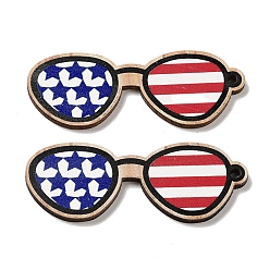 Glasses Большие кулоны из дерева, очки, 55x21x2.5 мм, отверстие : 2.2 мм