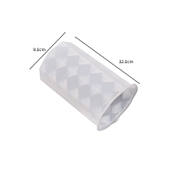 Rhombus Pillar DIY Silicone Candle Molds, for Scented Candle Making, Rhombus, 8.1x12.1cm