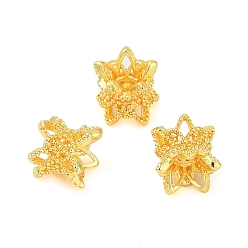 Золотой Латунные бусины, долговечный, стойки покрытие, цветок, золотые, 6.5x6 мм, отверстие : 2.5 мм