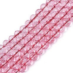 (123L) Белый крем непрозрачный блеск Нити из окрашенного прозрачного стекла с эффектом кракелюра, круглые, граненый (96 граней), огнеупорный кирпич, 5.5~6 мм, отверстие : 1~1.4 мм, около 71~74 шт / нитка, 14.37~14.57 дюйм (36.5~37 см)