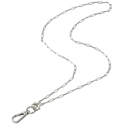 Нержавеющая Сталь Цвет 1ПК 304 подвеска из цепочек-скрепок из нержавеющей стали, с 316 застежками-карабинами из хирургической нержавеющей стали, цвет нержавеющей стали, 875 мм