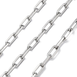 Нержавеющая Сталь Цвет 304 цепи из нержавеющей стали, пайки, цвет нержавеющей стали, 8.5x4x1 мм
