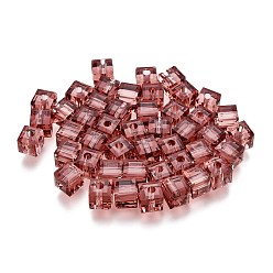 Фиолетовый К 9 стекло, имитация Австрийские кристаллические шарики, класс AAA, граненые, кубические, фиолетовые, 8x8x8 мм (размер в пределах диапазона погрешностей 0.5~1 мм), отверстие : 0.9~1.6 мм