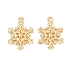 Золотой Подвески из сплава , прелести снежинки, стойки покрытие, золотые, 23.5x17.5x2 мм, отверстие : 2 мм