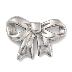 Нержавеющая Сталь Цвет Антикоррозийные 304 подвески-соединители из нержавеющей стали, бантом ссылки, цвет нержавеющей стали, 23x31x4 мм, отверстие : 4x6 мм