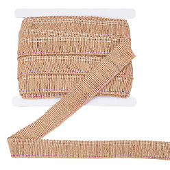 Melocotón de Soplo 12.5m cinta de arpillera, para accesorios de cortina, con 1pc tarjetas de presentación de papel de cartón, peachpuff, 1-1/4 pulgada (33 mm)