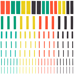 Mixed Color 168Pcs PE Heat Shrinkable Tube, Aglets for Shoelaces, Shoelace Tips Head, Mixed Color, 40x2~24x0.5~6mm