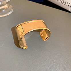 Золотой Браслеты-манжеты из некорродирующего сплава для женщин, золотые, золотые, внутренний диаметр: 2-1/2 дюйм (6.5 см)