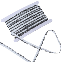 Белый 25ярдов нейлоновой ленты, эластичная кружевная отделка, аксессуары для одежды, с картонной карточкой, белые, 1/2 дюйм (12 мм)