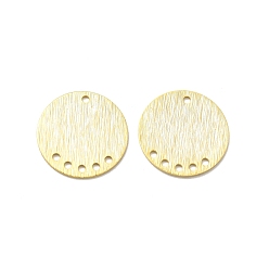Настоящее золото 24K Латунные люстры ссылки компонент, без кадмия и без свинца, плоско-круглые, реальный 24 k позолоченный, 15x0.5 мм, отверстие : 1 мм