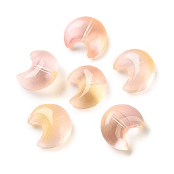 Оранжевый Прозрачные стеклянные бусины для выпечки, луна, оранжевые, 16x14x9 мм, отверстие : 1.2 мм, Около 476 шт / 1000 г