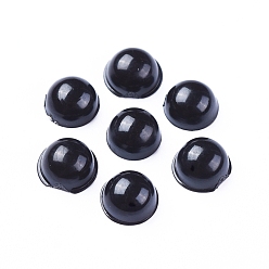 Черный Пластиковые глаза куклы, ремесленные глаза, для поделок, вязаные игрушки и чучела животных, полукруглый, чёрные, 5x2.5 мм