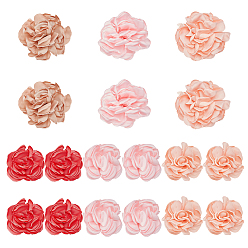 (52) Непрозрачная лаванда 18 шт 9 цвета полиэстер цветок орнамент аксессуары, для украшения костюмов, разноцветные, 60~85x20 мм