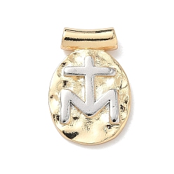 Cross Религия латунные подвески, платиной и золотом, крестик, 17.5x12x3 мм, отверстие : 1.6 мм