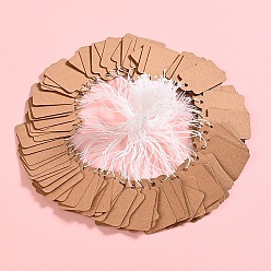 Светло-коричневый Бумажные этикетки, 100бумажная этикетка, бумажные карты дисплей, прямоугольные, загар, 3.5x2.2 см