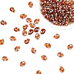 Коричневый Ручной работы Lampwork 3 d клубника шарики, неровный, коричневые, 12~13x10 мм, отверстие : 2 мм, 100 шт / коробка