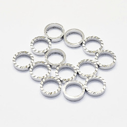 Real Platinum Plated Long-Lasting Plated Brass Linking Rings, Real Platinum Plated, Nickel Free, Ring, 8x2mm