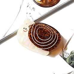 Кокосово-Коричневый Симпатичные заколки-коготки из ацетата целлюлозы в виде улитки, аксессуары для волос для женщин девушки густые волосы, кокосового коричневый, 80x55x46 мм