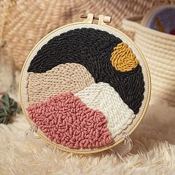 Mountain Наборы стратеров для вышивки перфоратором, включая ткань и пряжу для вышивания, инструкция, гора, 200 мм