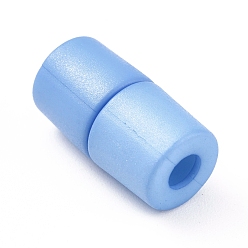 Light Sky Blue Plastic Lanyard Safety Breakaway Pop Barrel Connectors for Necklace, Ribbon Lanyards, Light Sky Blue, 20x11mm, Hole: 4.5mm