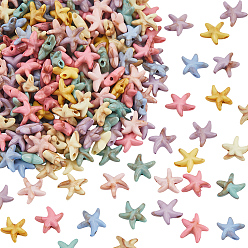(52) Непрозрачная лаванда 300шт акриловые бусины, Стиль имитация драгоценных камней, звезда, разноцветные, 14x13.5x5 мм, отверстие : 1.6 мм
