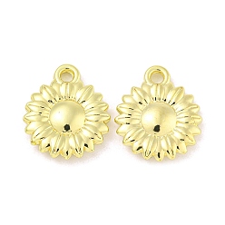 Золотой Стойки подвески обшивки сплава, цветок, золотые, 19x16x3.5 мм, отверстие : 2 мм
