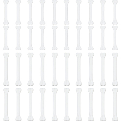 Белый 40шт. пластиковые кости PE, Хэллоуин украшения, белые, 71~96.5x15~16x6~8 мм