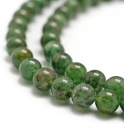 Green Aventurine Natural Green Aventurine Beads Strands, Round, 4~4.5mm, Hole: 1mm, about 95pcs/strand, 15.75 inch(40cm)