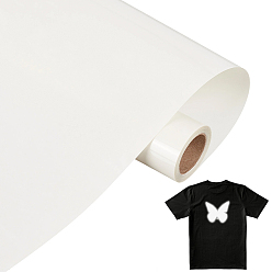 Blanc Film de transfert de chaleur d'unité centrale, pour les t-shirts, chapeaux, vêtements, blanc, 306x0.3mm, 2.44m/rouleau