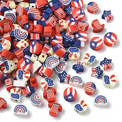 (52) Непрозрачная лаванда 200 бусины из полимерной глины ручной работы., разноцветные, 8.56~10x4~10 мм, отверстие : 1.8~2 мм