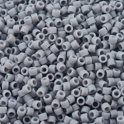 (DB1589) Matte Opaque Ghost Gray MIYUKI Delica Beads, Cylinder, Japanese Seed Beads, 11/0, (DB1589) Matte Opaque Ghost Gray, 1.3x1.6mm, Hole: 0.8mm, about 10000pcs/bag, 50g/bag