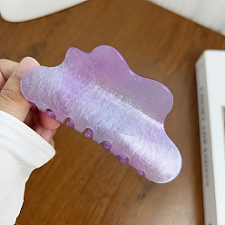 Фиолетовый Акриловые коготь заколки, облако, фиолетовые, 105x47 мм