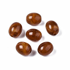 Верблюжий Акриловые бусины, Стиль имитация драгоценных камней, баррель, верблюжие, 13x10 мм, отверстие : 2 мм, Около 550 шт / 500 г