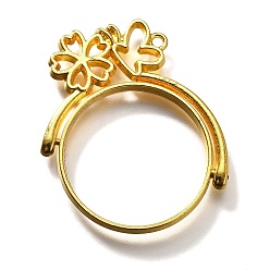 Золотой Подвесные подвески из сплава, для diy уф смолы, эпоксидная смола, без кадмия, без никеля и без свинца, плоские круглые с цветком, золотые, 39x35x3.5 мм, отверстие : 1.6 мм