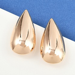Настоящее золото 18K Латунь серьги, слеза, реальный 18 k позолоченный, 36.5x18.5 мм
