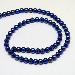 Blue Plated Electroplate Non-magnetic Synthetic Hematite Beads Strands, Round, Grade A, Blue Plated, 2mm, Hole: 1mm, about 200pcs/strand, 16 inch