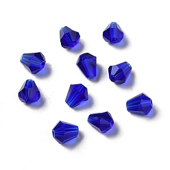 Средно-синий Стекло k9 стекло, имитация Австрийские кристаллические шарики, граненые, алмаз, светло-синий, 6x5 мм, отверстие : 1 мм