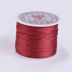 (123L) Белый крем непрозрачный блеск Плоская эластичная кристаллическая струна, эластичная нить для бисера, для изготовления эластичного браслета, огнеупорный кирпич, 0.5 мм, около 49.21 ярдов (45 м) / рулон