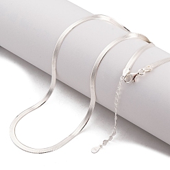 Серебро 925 ожерелья из стерлингового серебра в виде змеиной цепочки., серебряные, 15.35 дюйм (39 см)